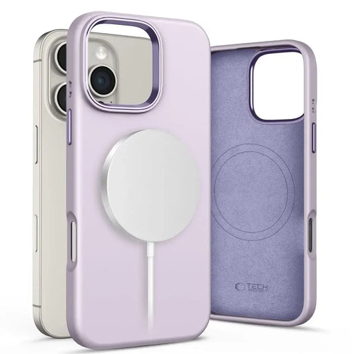 Tech-Protect Silicone PU MagSafe iPhone 16 Pro Case - Purple - Cell phone cases and covers<<<HurtelXML