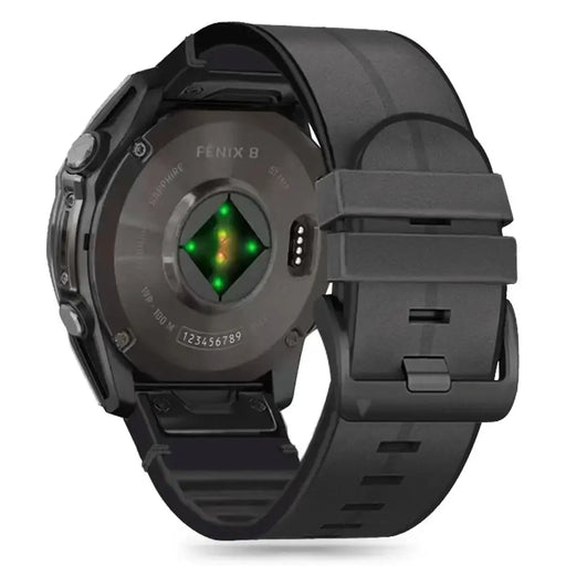 Tech-Protect Silicone PU Strap for Garmin Fenix 5 / 6 / 6 Pro / 7 / 8 (47mm) / E - Black - Other cell phone