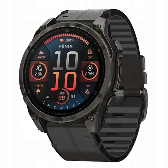 Tech-Protect Silicone PU Strap for Garmin Fenix 5 / 6 / 6 Pro / 7 / 8 (47mm) / E - Black - Other cell phone