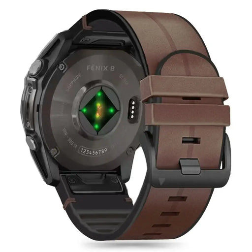 Tech-Protect Silicone PU Strap for Garmin Fenix 5X / 5X Plus / 6X / 6X Pro / 7X / 8 (51 mm) - Brown - Other cell phone