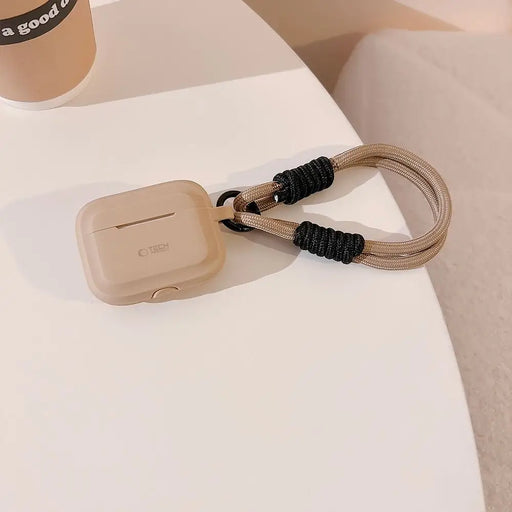 Tech-Protect Silicone Rope Case for Apple AirPods Pro 1/2 - Light Brown - Cell phone cases and covers<<<HurtelXML