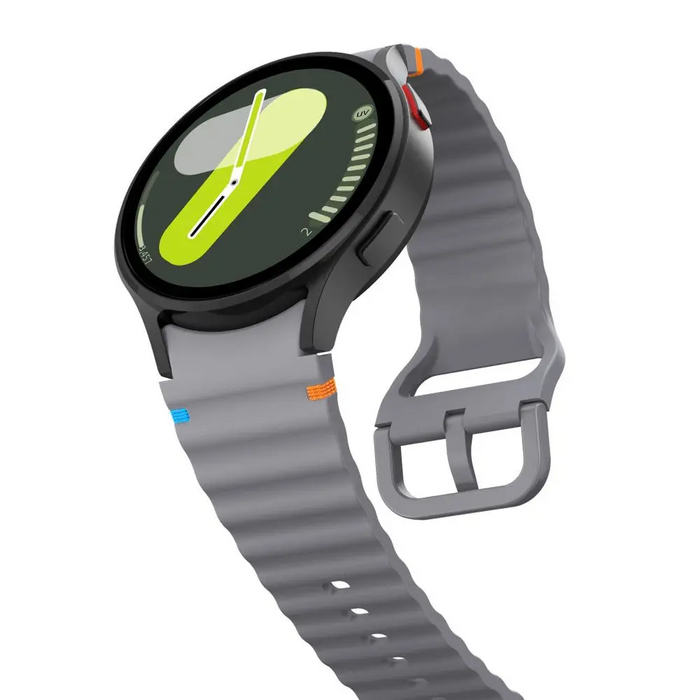 Tech-Protect Silicone Sport Strap for Samsung Galaxy Watch 4 / 5 / 5 Pro / 6 / 7 / FE - Gray - Other cell phone