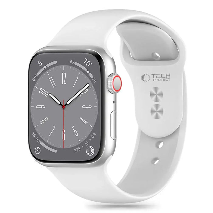 Tech-Protect Silicone Strap for Apple Watch 4 / 5 / 6 / 7 / 8 / 9 / SE (38 / 40 / 41 mm) - White - Other cell phone