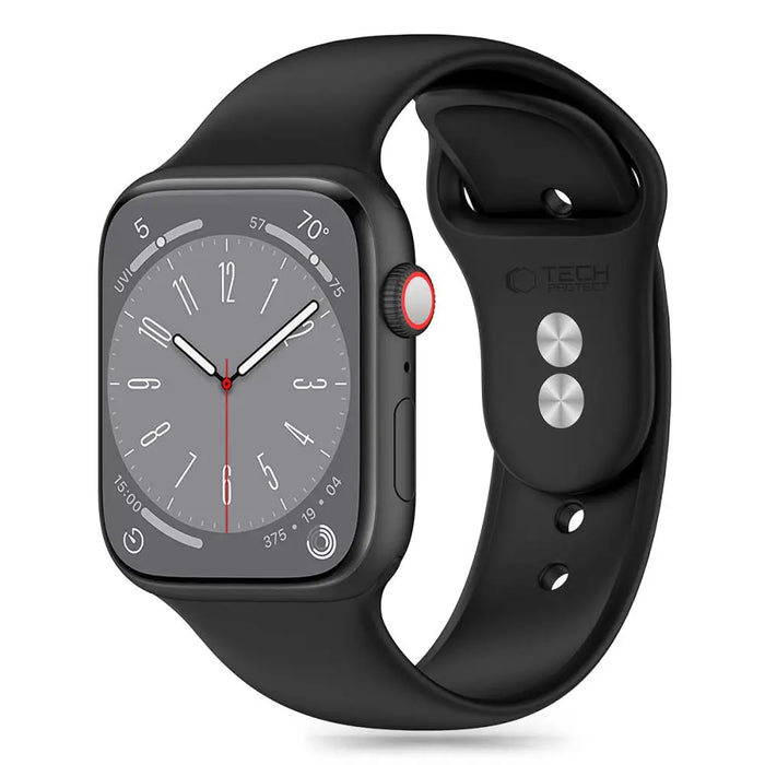 Tech-Protect Silicone Strap for Apple Watch 4 / 5 / 6 / 7 / 8 / 9 / SE (38 / 40 / 41 mm) - Black - Other cell phone