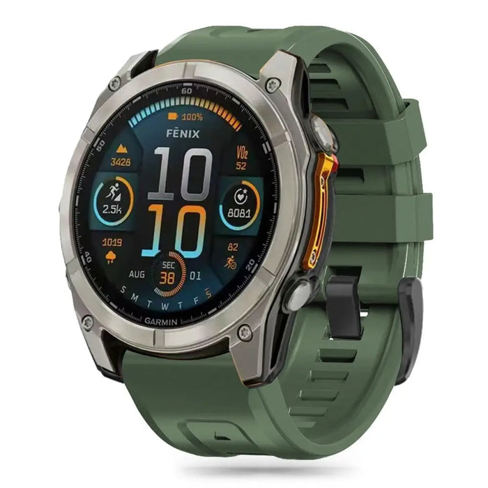 Tech-Protect Silicone Strap for Garmin Fenix 5S / 5S PLUS / 6S / 6S Pro / 7S / 8 (43MM) - Green - Smartwatch straps