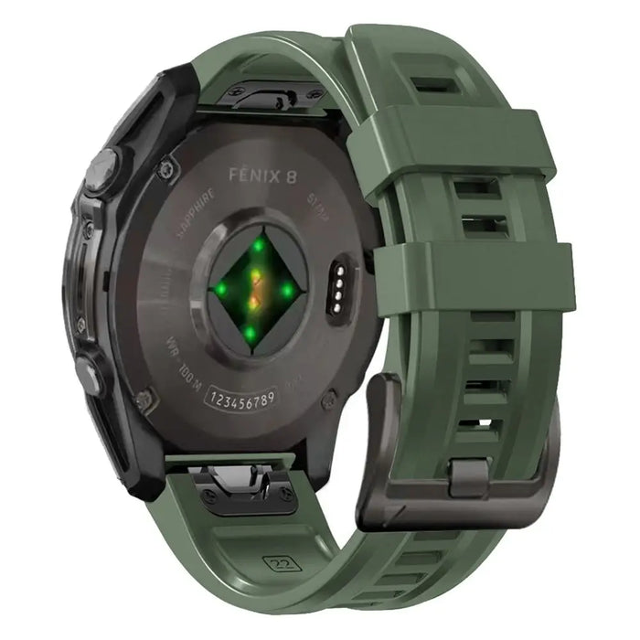Tech-Protect Silicone strap for Garmin Fenix 5X / 5X Plus / 6X / 6X Pro / 7X / 8 (51 mm) - green - Other cell phone