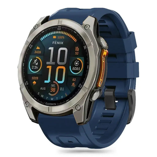 Tech-Protect Silicone Strap for Garmin Fenix 5X / 5X Plus / 6X / 6X Pro / 7X / 8 (51 mm) - Blue - Other cell phone