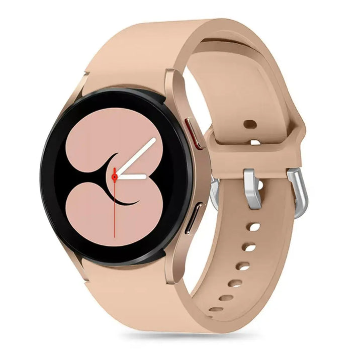 Tech-Protect Silicone Strap for Samsung Galaxy Watch 4 / 5 / 5 Pro / 6 / 7 / FE - Beige - Smartwatch straps