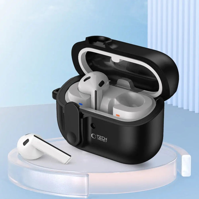 Tech-Protect Slim Hook Case for Samsung Galaxy Buds 3 / 3 Pro - Black - Cell phone cases and covers<<<HurtelXML