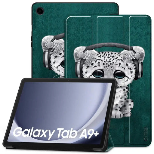 Tech-Protect SmartCase for Samsung Galaxy Tab A9+ 11’’ X210 / X215 / X216 - blue with cat - Cell phone cases