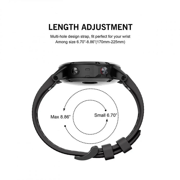 Tech-Protect Smooth Strap for Garmin Fenix 3 / 5X / 3HR / 5X Plus / 6X / 6X Pro / 7X - Black - Other cell phone