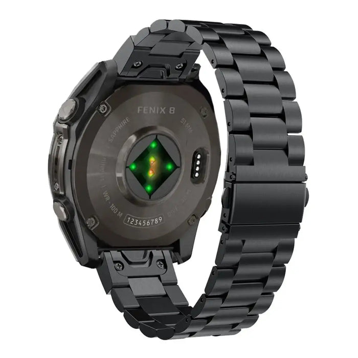 Tech-Protect Stainless Garmin Fenix 5X / 5X PLUS / 6X / 6X Pro / 7X / 8 Strap (51 MM) - Black - Smartwatch straps