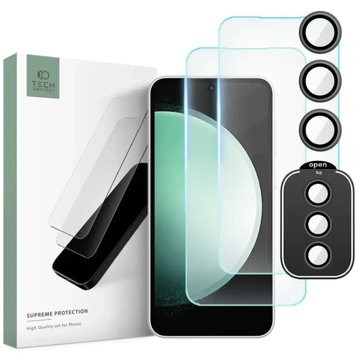 Tech-Protect Supreme Set for Samsung Galaxy S23 FE 2x tempered glass for display / tempered glass for camera - Cell