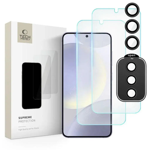 Tech-Protect Supreme Set for Samsung Galaxy S24 2x tempered glass for display / tempered glass for camera - Cell phone