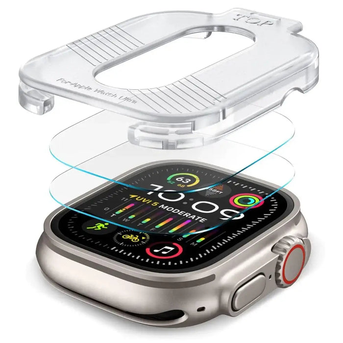 Tech-Protect Supreme Tempered Glass SET 2-PACK for Apple Watch Ultra 1/2 (49MM) - Clear - Cell phone tempered