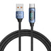 Tech-Protect UltraBoost Cable with LED Display USB-C / USB-A 66W 6A 2m - Blue - Cell phone cables<<<HurtelXML
