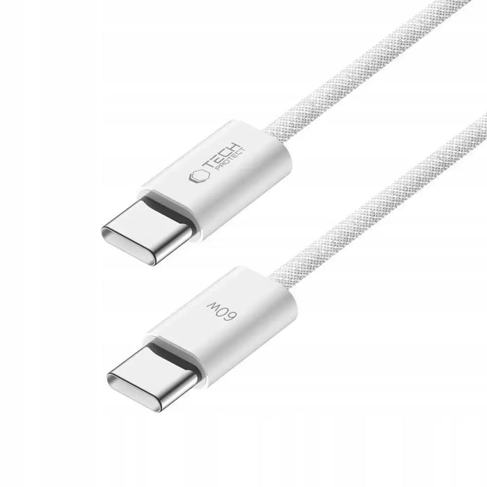 Tech-Protect UltraBoost Classic USB-C / USB-C PD 60W 3A 2m cable - white - Cell phone cables<<<HurtelXML
