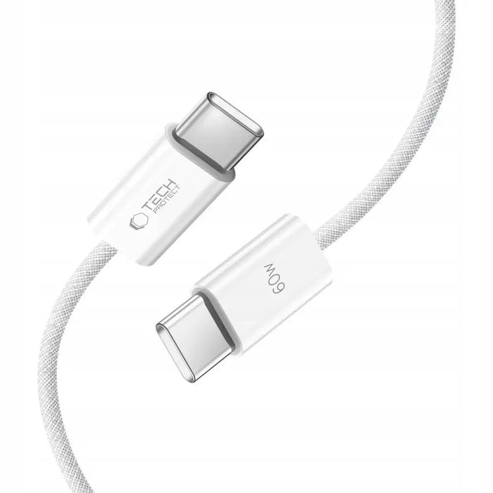 Tech-Protect UltraBoost Classic USB-C / USB-C PD 60W 3A 2m cable - white - Cell phone cables<<<HurtelXML