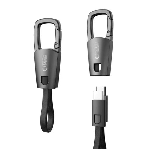 Tech-Protect Ultraboost DNA Cable with Keychain USB-C PD 60W / 3A - Gray - Cables and tapes<<<HurtelXML