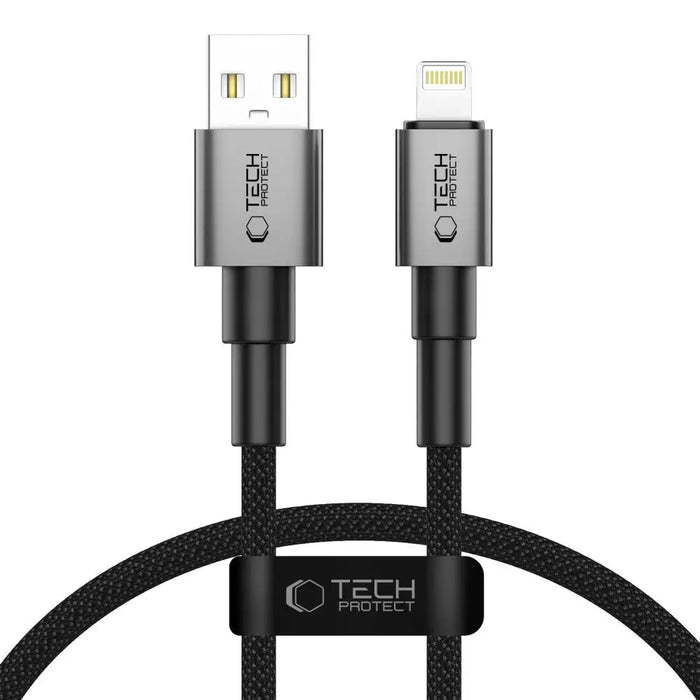 Tech-Protect Ultraboost DNA USB-A / Lightning cable 12W/2.4A 25 cm - gray - Cables and tapes<<<HurtelXML
