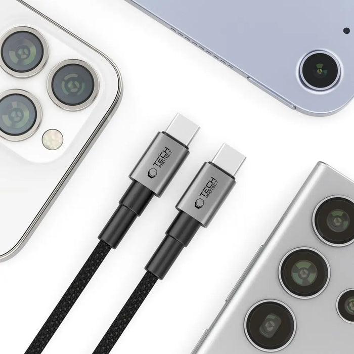 Tech-Protect UltraBoost DNA USB-C PD60W/3A Cable 100cm - Gray - Cables and tapes<<<HurtelXML