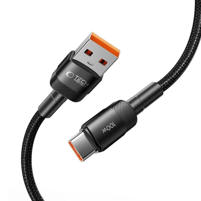 Tech-Protect UltraBoost Evo USB-C / USB-A cable 100W 5A 0.25m - black - Cell phone cables<<<HurtelXML