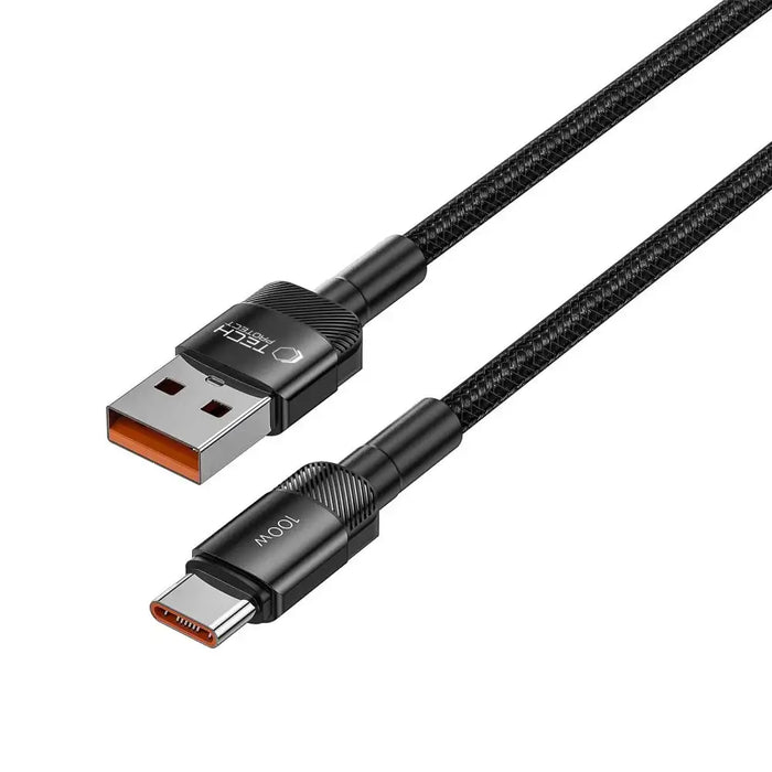 Tech-Protect UltraBoost Evo USB-C / USB-A cable 100W 5A 0.25m - black - Cell phone cables<<<HurtelXML