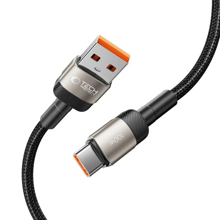 Tech-Protect UltraBoost Evo USB-C / USB-A cable 100W 5A 2m - titanium - Cell phone cables<<<HurtelXML