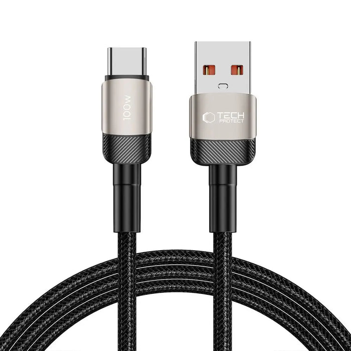Tech-Protect UltraBoost Evo USB-C / USB-A cable 100W 5A 2m - titanium - Cell phone cables<<<HurtelXML