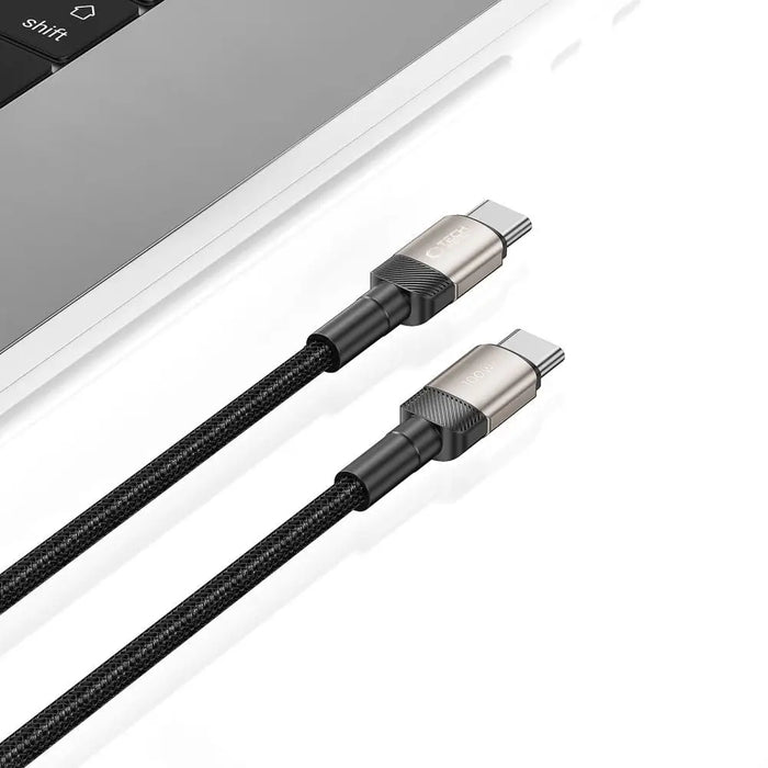 Tech-Protect UltraBoost Evo USB-C / USB-C PD cable 100W 5A 1m - titanium - Cell phone cables<<<HurtelXML