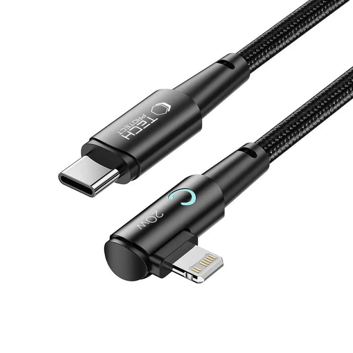 Tech-Protect UltraBoost L Cable Lightning (angled) / USB-C (straight) PD 20W 3A 1m - gray - Cell phone