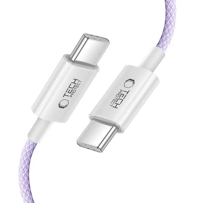 Tech-Protect Ultraboost Lite USB-C PD60W/3A Cable 1m - Purple - Cables and tapes<<<HurtelXML
