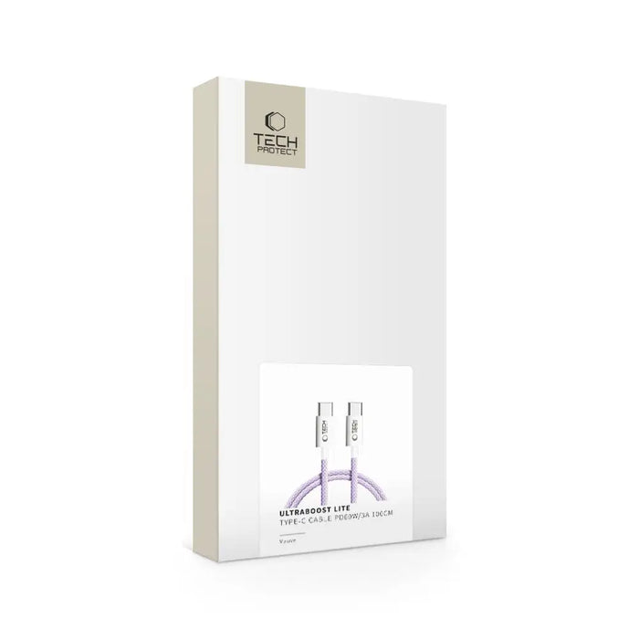 Tech-Protect Ultraboost Lite USB-C PD60W/3A Cable 1m - Purple - Cables and tapes<<<HurtelXML
