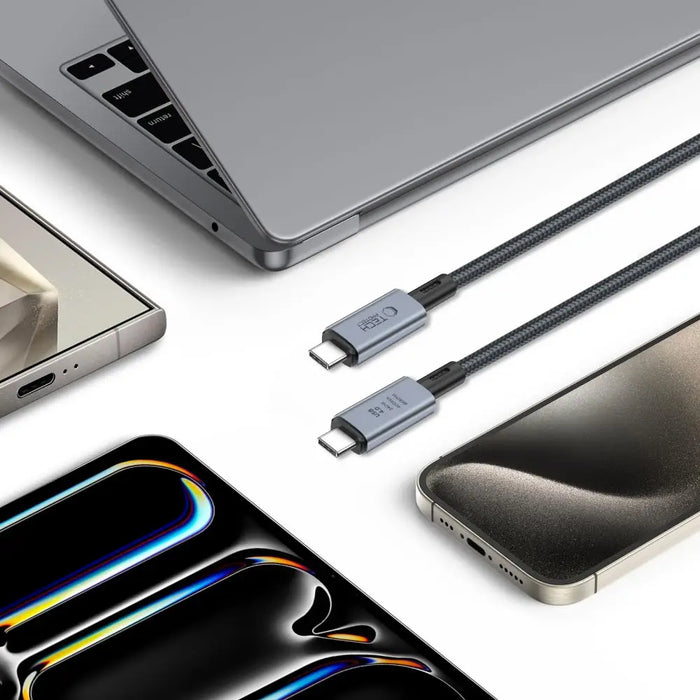 Tech-Protect UltraBoost Max USB-C 4.0 / USB-C 4.0 PD 240W 8K 40Gbps 2m cable - gray - Cell phone cables<<<HurtelXML
