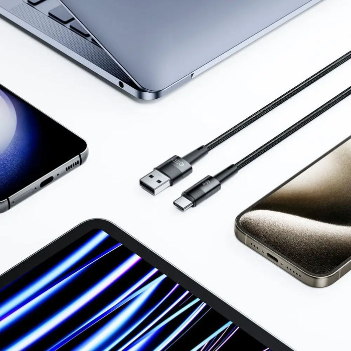 Tech-Protect UltraBoost USB-C / USB-A Cable 66W 6A 0.25m - Gray - Cell phone cables<<<HurtelXML