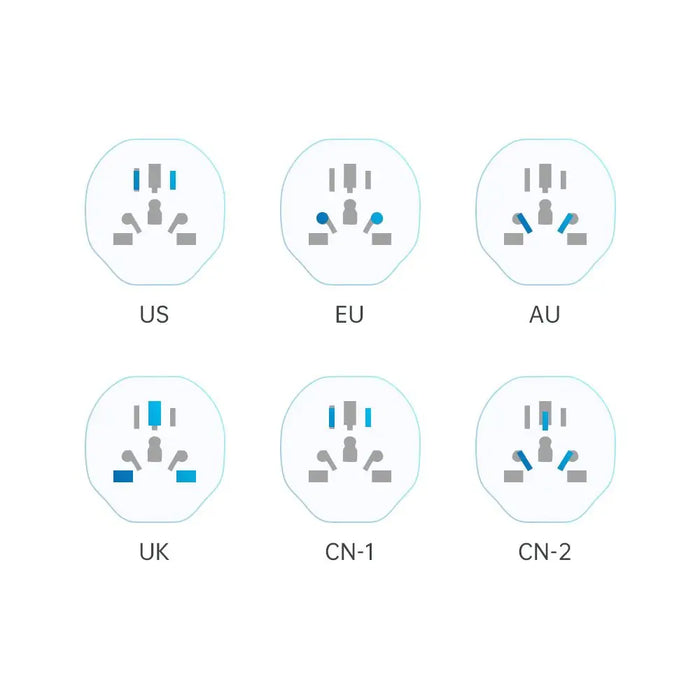 Tech-Protect Universal Travel Adapter to EU - white - Cables and tapes<<<HurtelXML