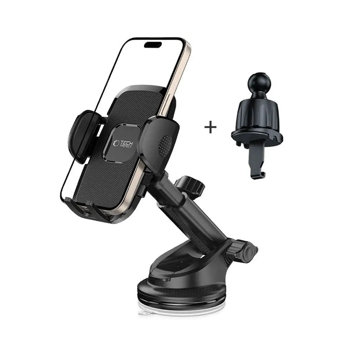 Tech-Protect V3 Car Holder for Dashboard Windshield or Air Vent Mount - Black - Cell phone holders<<<HurtelXML