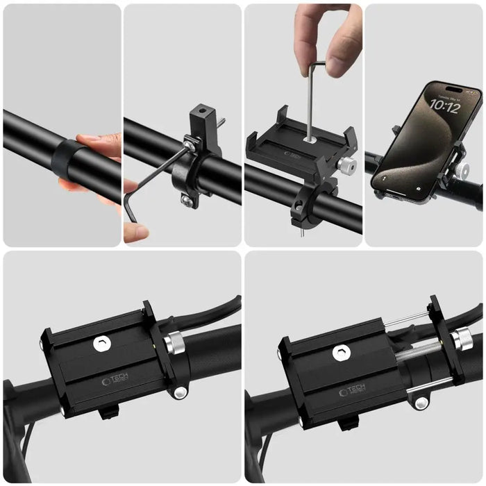 Tech-Protect V4 Bike Handlebar Phone Holder - Black - Cell phone holders<<<HurtelXML