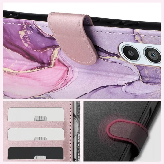 Tech-Protect Wallet Case for Samsung Galaxy A25 5G - Pink Marble - Cell phone cases and covers<<<HurtelXML