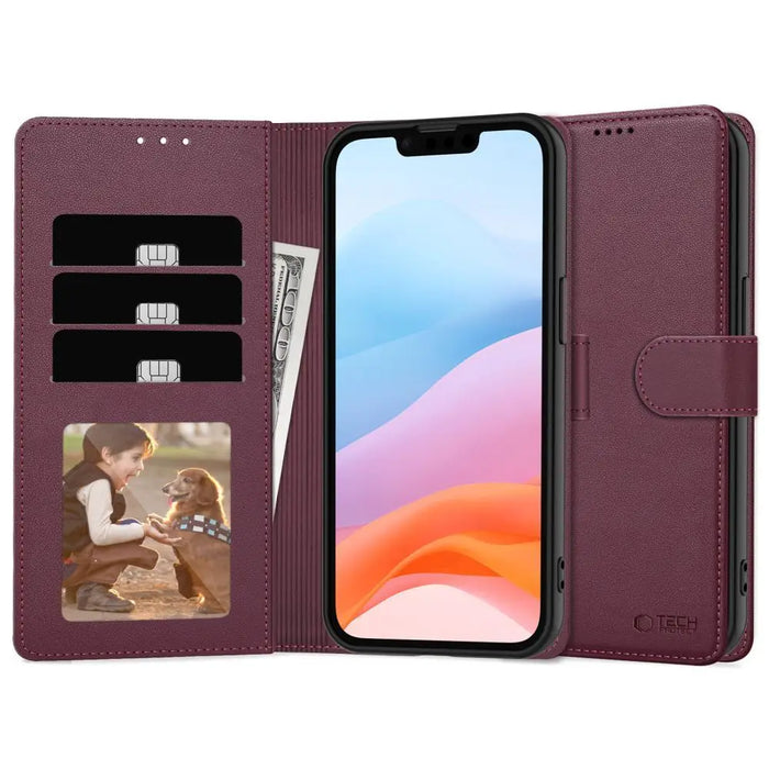 Tech-Protect Wallet Case for Samsung Galaxy A26 5G / A17 4G / 5G - Burgundy - Cell phone cases and covers<<<HurtelXML