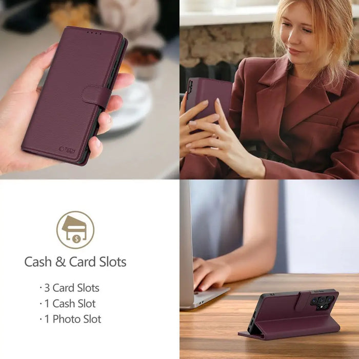 Tech-Protect Wallet Case for Samsung Galaxy A26 5G / A17 4G / 5G - Burgundy - Cell phone cases and covers<<<HurtelXML