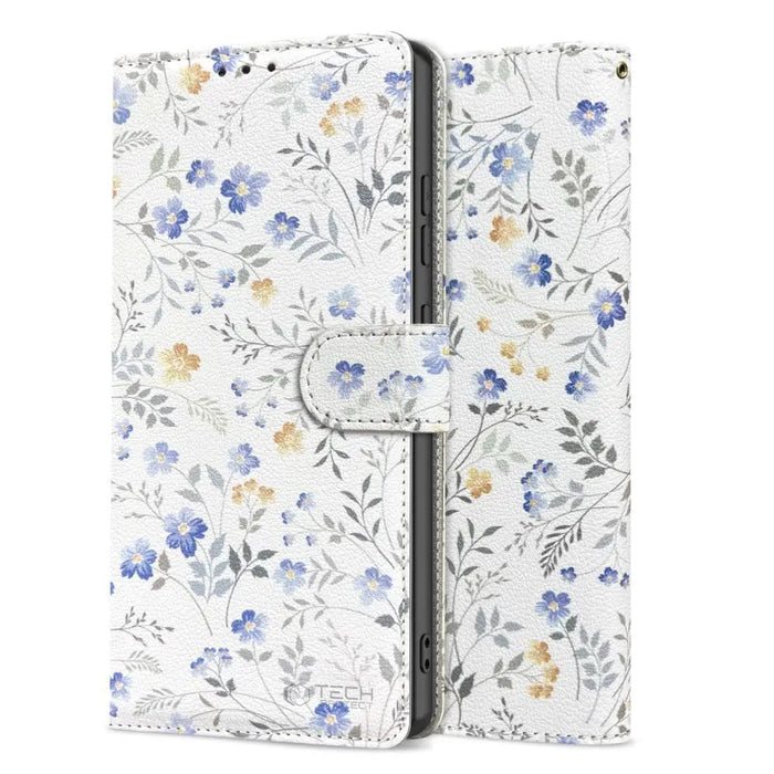 Tech-Protect Wallet Case for Samsung Galaxy A26 5G / A17 4G / 5G - Daisies with Leaves - Cell phone cases