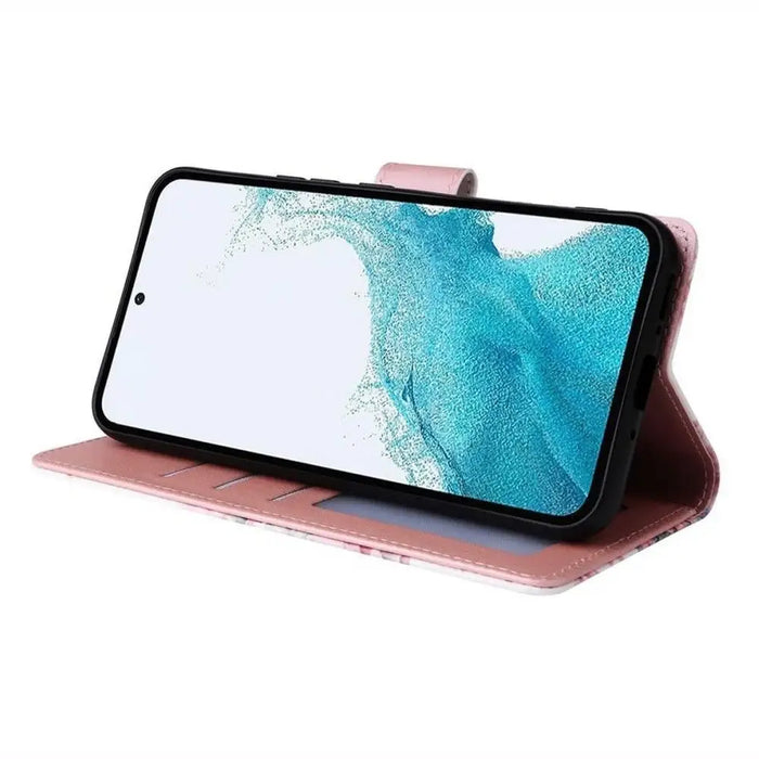 Tech-Protect Wallet Case for Samsung Galaxy A55 5G - Pink Marble - Cell phone cases and covers<<<HurtelXML