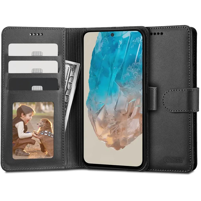 Tech-Protect Wallet Case for Samsung Galaxy M35 5G - Black - Cell phone cases and covers<<<HurtelXML