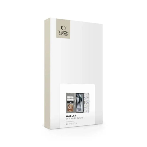 Tech-Protect Wallet Case for Samsung Galaxy S25 - Daisies with Leaves - Cell phone cases and covers<<<HurtelXML