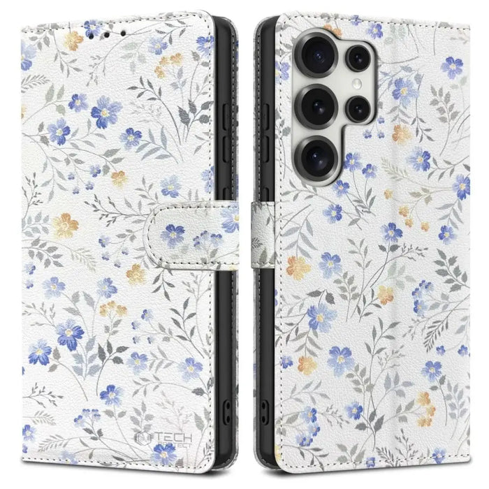 Tech-Protect Wallet Case for Samsung Galaxy S25 Ultra - Daisies with Leaves - Cell phone cases and covers<<<HurtelXML