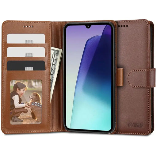 Tech-Protect Wallet Case for Xiaomi Redmi 14C / Poco C75 - Brown - Cell phone cases and covers<<<HurtelXML