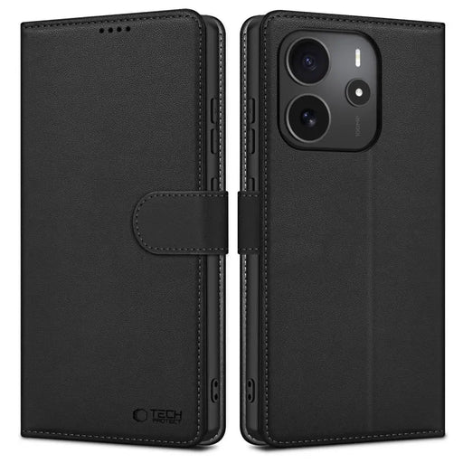 Tech-Protect Wallet Case for Xiaomi Redmi Note 14 4G / LTE - Matte Black - Cell phone cases and covers<<<HurtelXML