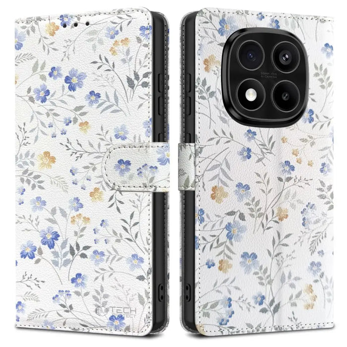 Tech-Protect Wallet Case for Xiaomi Redmi Note 14 Pro 5G / 14 Pro+ 5G / Poco X7 5G - Daisies with Leaves - Cell phone