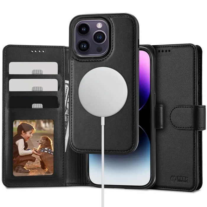 Tech-Protect Wallet MagSafe Case for iPhone 15 Pro Max - Black - Cell phone cases and covers<<<HurtelXML